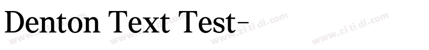 Denton Text Test字体转换